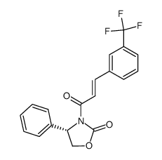 (4S)-4-phenyl-3-((2E)-3-[3-(trifluoromethyl)phenyl]prop-2-enoyl)-1,3-oxazolidine-2-one Structure
