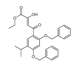 4-(2,4-双(苄氧基)-5-异丙基苯基)-2-羟基-4-氧代-2-丁酸乙酯结构式