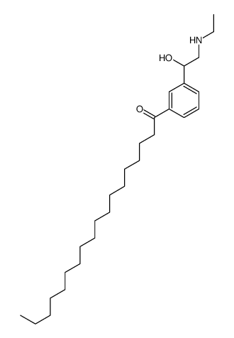 Octadecanoic acid 3-(2-(ethylamino)-1-hydroxyethyl)phenyl ester Structure