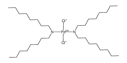 dichlorobis(di-n-octylamine)palladium(II)结构式