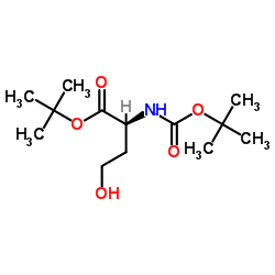 N-(叔丁氧基羰基)-(s)-高丝氨酸叔丁酯结构式