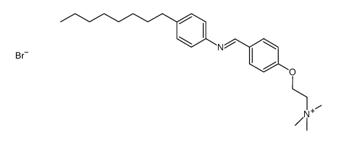 N-(4-[2-[trimethylammonio]ethoxy]benzylidene)-4-n-octylaniline bromide Structure