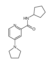 N-cyclopentyl-4-(pyrrolidin-1-yl)picolinamide Structure