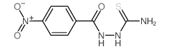 Benzoic acid, 4-nitro-, 2-(aminothioxomethyl)hydrazide Structure