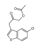 [3-(5-chloro-1-benzothiophen-3-yl)-2-oxopropyl] acetate结构式