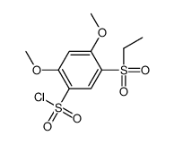 5-ethylsulfonyl-2,4-dimethoxybenzenesulfonyl chloride Structure