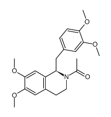 (R)-2-Acetyl-1-((3,4-dimethoxyphenyl)methyl)-6,7-dimethoxy-1,2,3,4-tetrahydroisoquinoline Structure
