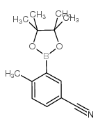 4-甲基-3-(4,4,5,5-四甲基-1,3,2-二氧硼杂环戊烷-2-基)苯甲腈结构式
