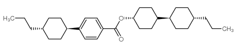 反式,反式-4'-丙基双环己基-4-基-4-(反式-4-丙基环己基)-苯甲酸酯结构式