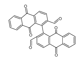 9,10,9',10'-tetraoxo-9,10,9',10'-tetrahydro-[1,1']bianthryl-2,2'-dicarbaldehyde Structure