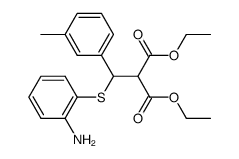 diethyl 2-(((2-aminophenyl)thio)(m-tolyl)methyl)malonate Structure