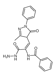 2-benzamido-3-(4,5-dihydro-3-methyl-5-oxo-1-phenyl-1H-pyrazol-4-yl)acrylic acid hydrazide结构式