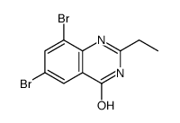 6,8-dibromo-2-ethyl-1H-quinazolin-4-one结构式