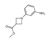 1-(3-氨基苯基)-氮杂丁烷-3-羧酸甲酯结构式