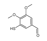 3,4-dimethoxy-5-sulfanylbenzaldehyde Structure