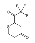 4H-Thiopyran-4-one, tetrahydro-2-(trifluoroacetyl)- (7CI) Structure