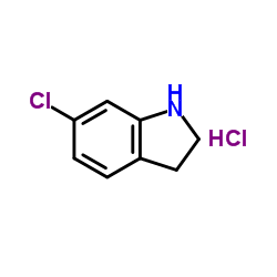 6-氯-2,3-二氢-1H-吲哚盐酸盐结构式