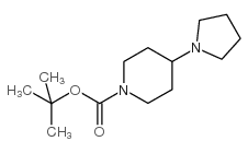4-吡咯烷-1-哌啶基-1-甲酸叔丁酯结构式
