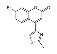 7-bromo-4-(2-methyl-1,3-thiazol-4-yl)-2H-chromen-2-one结构式