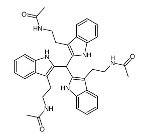 Tris-<3-(2-acetylaminoethyl)-indol-2-yl>-methan结构式