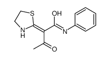 3-oxo-N-phenyl-2-(1,3-thiazolidin-2-ylidene)butanamide Structure