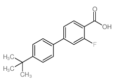 2-氟-4-(4-叔丁基苯基)苯甲酸结构式
