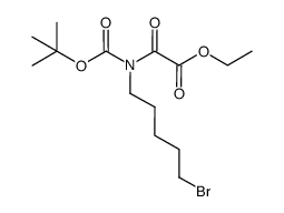 N-tert-butyloxycarbonyl N-5-bromopentyl ethyl oxamate结构式