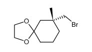 (R)-7-(bromomethyl)-7-methyl-1,4-dioxaspiro[4.5]decane结构式