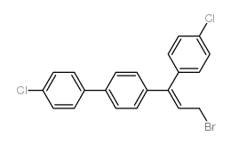 (Z)-4-[3-bromo-1-(4-chlorophenyl)-1-propenyl]-4'-chloro-1,1'-biphenyl结构式