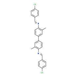 N,N'-bis(4-chlorobenzylidene)-3,3'-dimethyl-4,4'-biphenyldiamine Structure