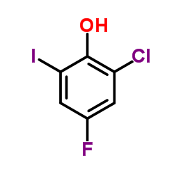 2-Chloro-4-fluoro-6-iodophenol结构式