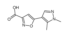 5-(1,5-dimethylpyrazol-4-yl)-1,2-oxazole-3-carboxylic acid结构式