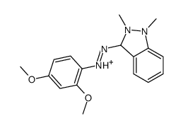 (2,4-dimethoxyphenyl)-(1,2-dimethyl-1,3-dihydroindazol-1-ium-3-yl)diazene结构式