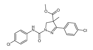 methyl 5-(4-chlorophenyl)-2-[(4-chlorophenyl)carbamoyl]-4-methyl-3H-pyrazole-4-carboxylate Structure