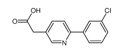 2-(3-Chloro-phenyl)-pyridine-5-acetic acid Structure