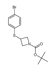 tert-butyl 3-(4-bromophenylthio)azetidine-1-carboxylate结构式