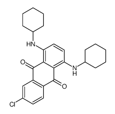 6-chloro-1,4-bis(cyclohexylamino)anthracene-9,10-dione Structure