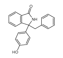 3-benzyl-3-(4-hydroxyphenyl)isoindolin-1-one结构式