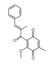 3-methoxy-5-methyl-2-(α-methylcinnamoyl)-1,4-benzoquinone Structure