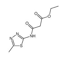 N-(methyl-[1,3,4]thiadiazol-2-yl)-malonamic acid ethyl ester Structure