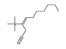 3-trimethylsilyldec-3-enenitrile结构式