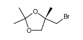 (S)-4-Bromomethyl-2,2,4-trimethyl-[1,3]dioxolane结构式