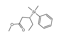 (R)-methyl 3-(dimethyl(phenyl)silyl)pentanoate结构式