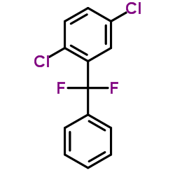 1,4-Dichloro-2-[difluoro(phenyl)methyl]benzene结构式