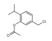 5-(chloromethyl)-2-isopropylphenyl acetate结构式
