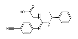 N-(4-cyanophenyl)-N'-<(S)-α-phenethyl>guanidine acetic acid Structure