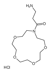 3-amino-1-(1,4,7,10-tetraoxa-13-azacyclopentadec-13-yl)propan-1-one,hydrochloride Structure