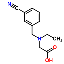 N-(3-Cyanobenzyl)-N-ethylglycine结构式