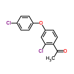1-[2-Chloro-4-(4-chlorophenoxy)phenyl]ethanone Structure