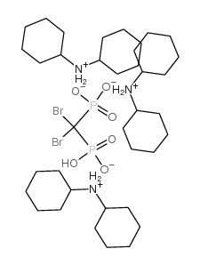 (Dibromomethylene)bisphosphonic Acid N-Cyclohexylcyclohexanamine Structure